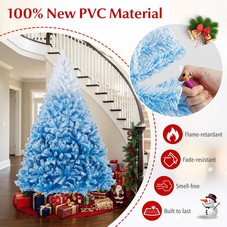 Árbol de Navidad Artificial Nuevo 2025 con 456 Ramas y Soporte Metálico Plegable