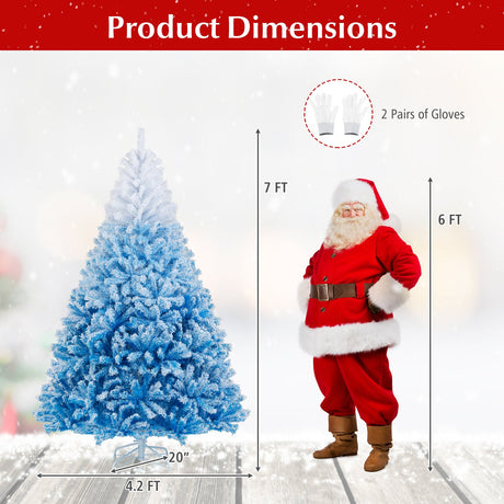 Árbol de Navidad Artificial Nuevo 2025 con 456 Ramas y Soporte Metálico Plegable