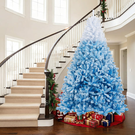 Árbol de Navidad Artificial Nuevo 2025 con 456 Ramas y Soporte Metálico Plegable