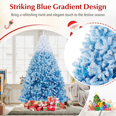 Árbol de Navidad Artificial Nuevo 2025 con 456 Ramas y Soporte Metálico Plegable