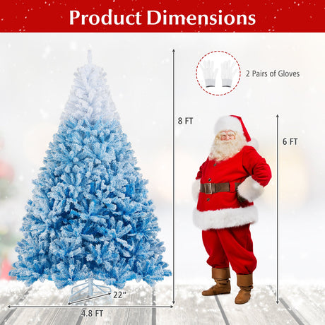Árbol de Navidad Artificial Nuevo 2025 con 456 Ramas y Soporte Metálico Plegable