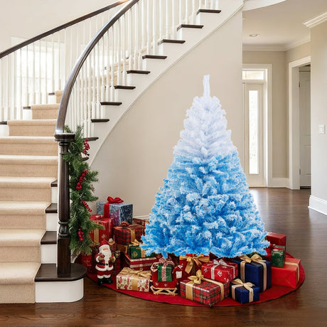 Árbol de Navidad Artificial Nuevo 2025 con 456 Ramas y Soporte Metálico Plegable