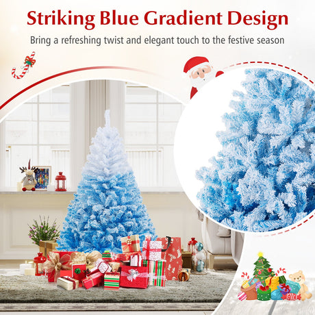 Árbol de Navidad Artificial Nuevo 2025 con 456 Ramas y Soporte Metálico Plegable