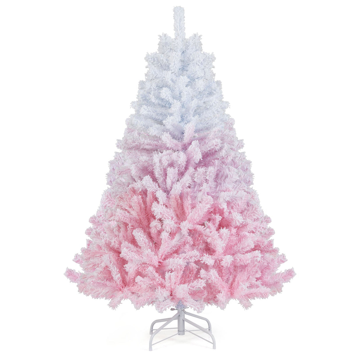 Nuevo árbol de Navidad artificial de 2025 con soporte metálico plegable y 456 puntas de ramas