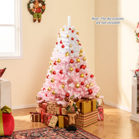 Nuevo árbol de Navidad artificial de 2025 con soporte metálico plegable y 456 puntas de ramas