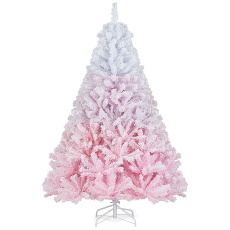Nuevo árbol de Navidad artificial de 2025 con soporte metálico plegable y 456 puntas de ramas