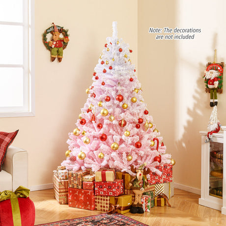 Nuevo árbol de Navidad artificial de 2025 con soporte metálico plegable y 456 puntas de ramas