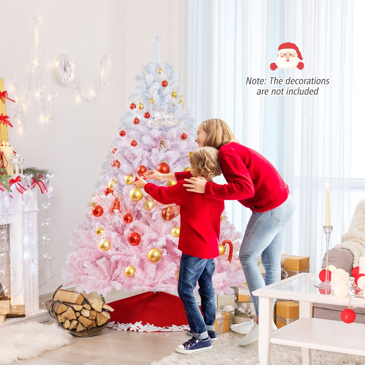 Nuevo árbol de Navidad artificial de 2025 con soporte metálico plegable y 456 puntas de ramas