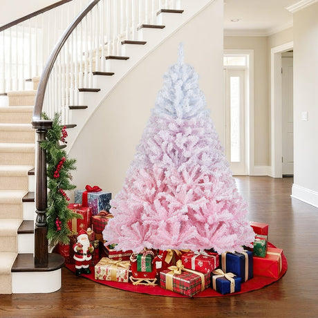 Nuevo árbol de Navidad artificial de 2025 con soporte metálico plegable y 456 puntas de ramas