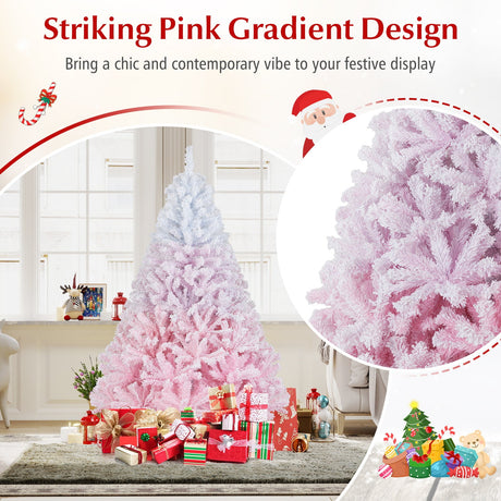 Nuevo árbol de Navidad artificial de 2025 con soporte metálico plegable y 456 puntas de ramas