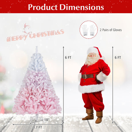 Nuevo árbol de Navidad artificial de 2025 con soporte metálico plegable y 456 puntas de ramas