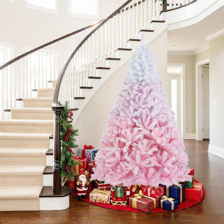 Nuevo árbol de Navidad artificial de 2025 con soporte metálico plegable y 456 puntas de ramas