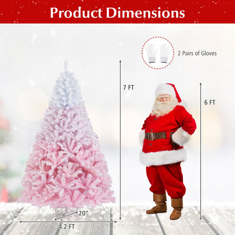 Nuevo árbol de Navidad artificial de 2025 con soporte metálico plegable y 456 puntas de ramas