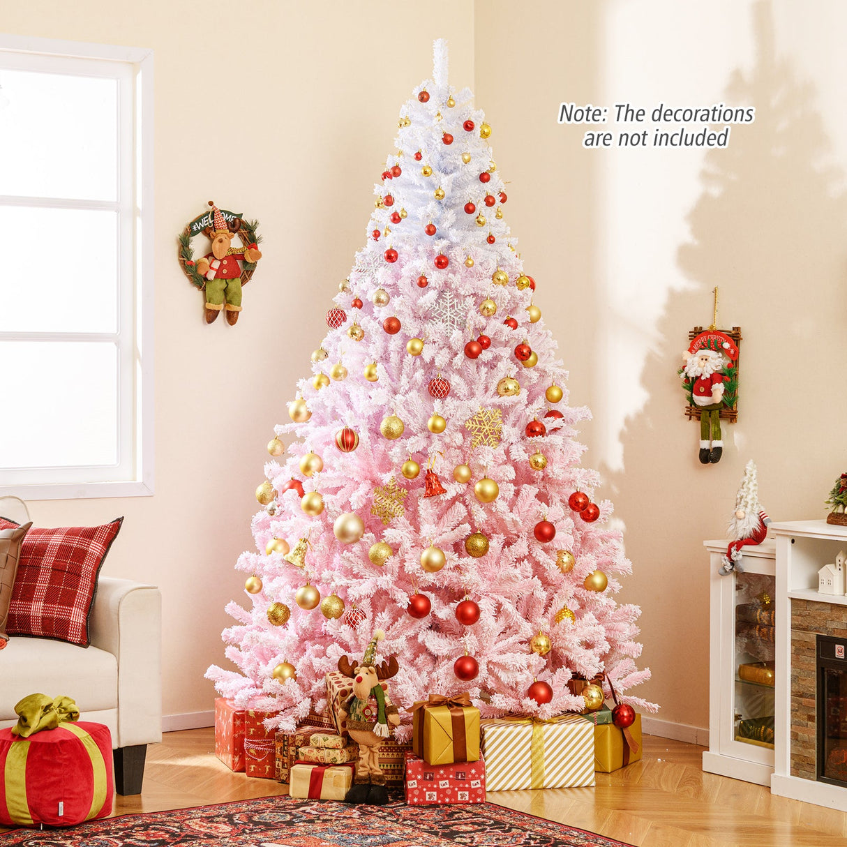 Nuevo árbol de Navidad artificial de 2025 con soporte metálico plegable y 456 puntas de ramas