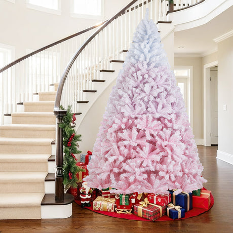 Nuevo árbol de Navidad artificial de 2025 con soporte metálico plegable y 456 puntas de ramas