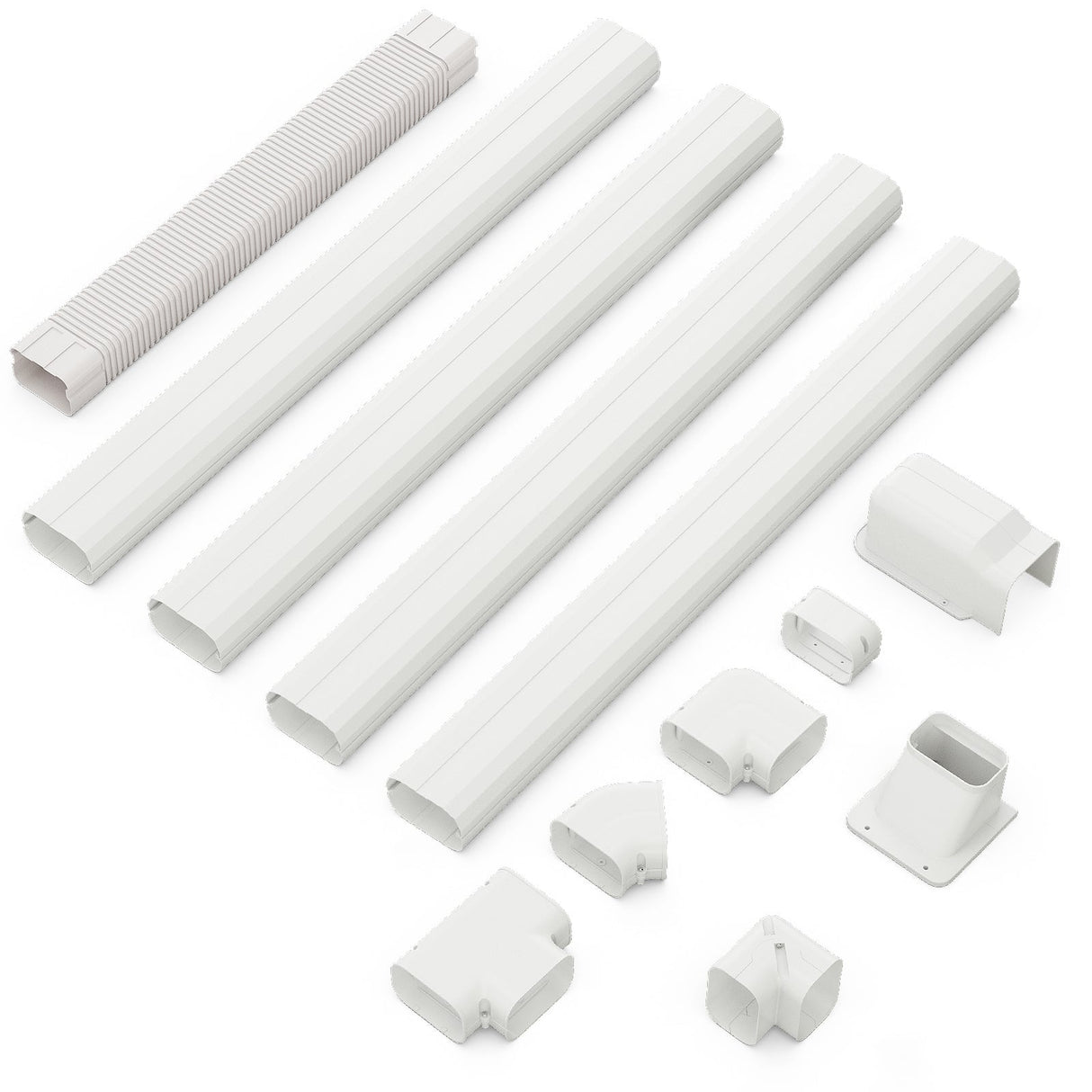 Kit de cubierta decorativa delgada de PVC mini de 4 pulgadas de ancho
