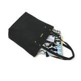 Bolso de mano de cuero vegano Era - Negro medianoche