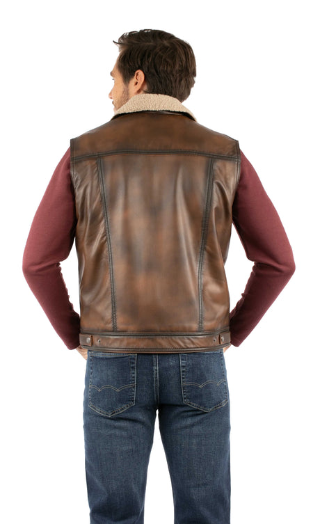 Scully Riverton (2090 Cuero) – Chaleco para hombre