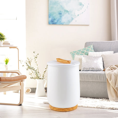 Cubo de toallas calientes de 20 litros con calentamiento rápido de 1 minuto y apagado automático de 60 minutos - Blanco
