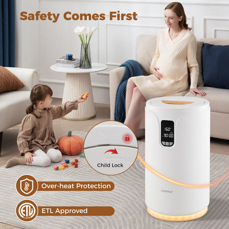 Cubo calentador de toallas calientes de 20 L con temporizador de 30/60/90 minutos - Blanco