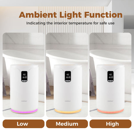 Cubo calentador de toallas calientes de 20 L con temporizador de 30/60/90 minutos - Blanco