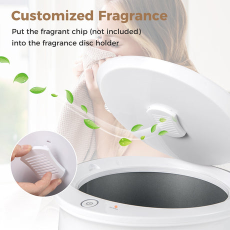 Calentador de toallas grande de 20 litros con pantalla LED y control de botones - Blanco