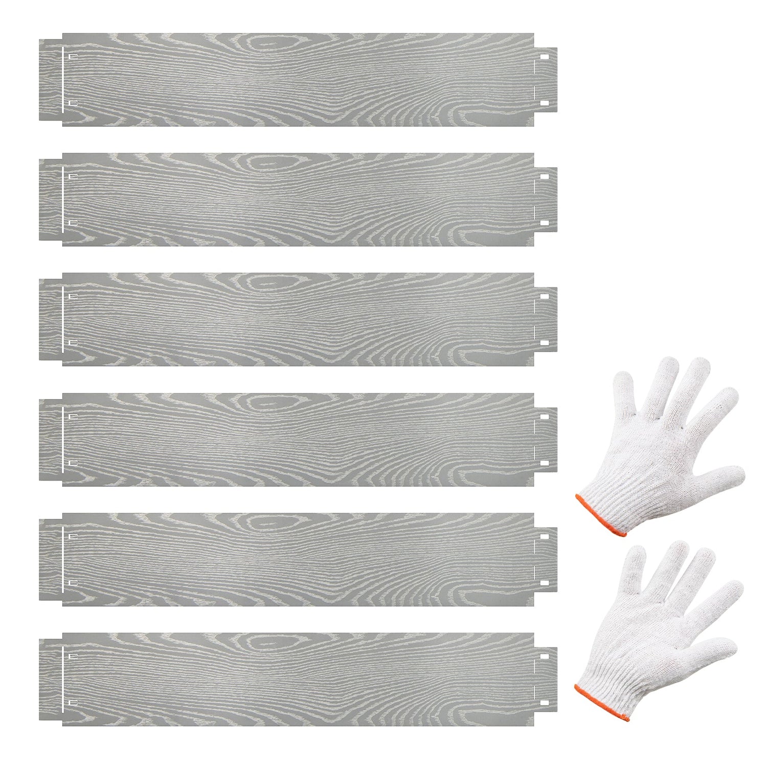 Cenefa de metal galvanizado de 20 pies para paisajismo de jardín, paquete de 6 unidades