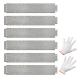 Cenefa de metal galvanizado de 20 pies para paisajismo de jardín, paquete de 6 unidades