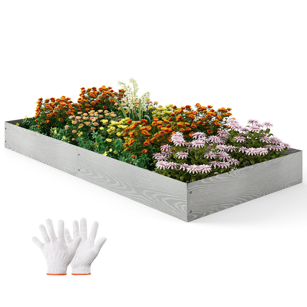 Cenefa de metal galvanizado de 20 pies para paisajismo de jardín, paquete de 6 unidades