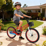 Bicicleta Infantil de 20 Pulgadas, Ajustable con Pata de Cabra y Cesta de Almacenamiento para Mayores de 8 Años