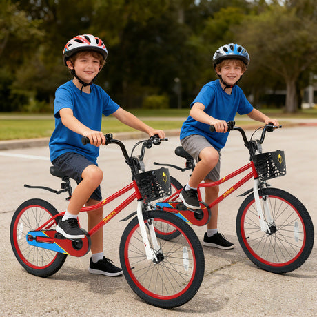 Bicicleta Infantil de 20 Pulgadas, Ajustable con Pata de Cabra y Cesta de Almacenamiento para Mayores de 8 Años