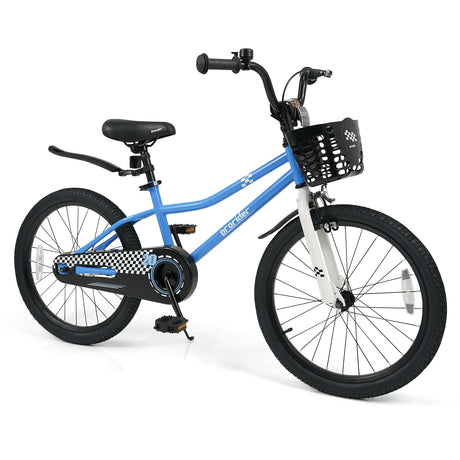 Bicicleta Infantil de 20 Pulgadas, Ajustable con Pata de Cabra y Cesta de Almacenamiento para Mayores de 8 Años