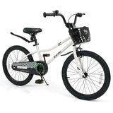 Bicicleta Infantil de 20 Pulgadas, Ajustable con Pata de Cabra y Cesta de Almacenamiento para Mayores de 8 Años