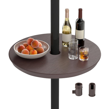 Mesa sombrilla de exterior ajustable de 20 pulgadas para mástiles de sombrilla de patio de 2 tamaños
