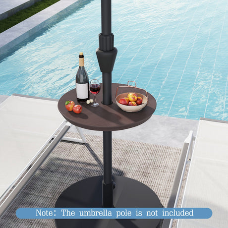 Mesa sombrilla de exterior ajustable de 20 pulgadas para mástiles de sombrilla de patio de 2 tamaños