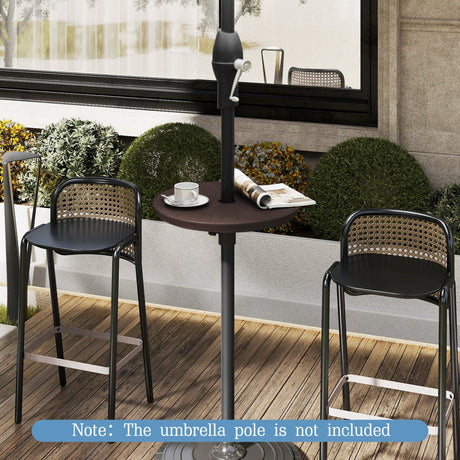 Mesa sombrilla de exterior ajustable de 20 pulgadas para mástiles de sombrilla de patio de 2 tamaños