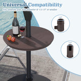 Mesa sombrilla de exterior ajustable de 20 pulgadas para mástiles de sombrilla de patio de 2 tamaños