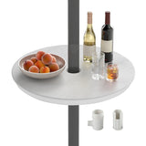 Mesa sombrilla de exterior ajustable de 20 pulgadas para mástiles de sombrilla de patio de 2 tamaños