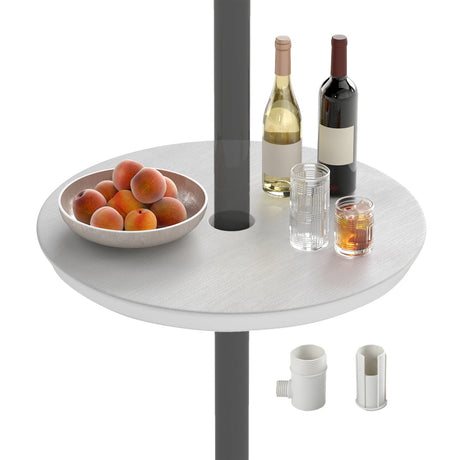 Mesa sombrilla de exterior ajustable de 20 pulgadas para mástiles de sombrilla de patio de 2 tamaños