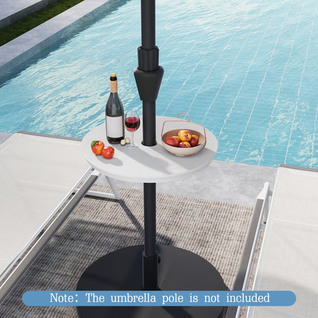 Mesa sombrilla de exterior ajustable de 20 pulgadas para mástiles de sombrilla de patio de 2 tamaños