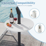 Mesa sombrilla de exterior ajustable de 20 pulgadas para mástiles de sombrilla de patio de 2 tamaños
