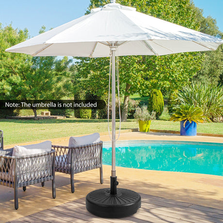 Soporte Redondo de Base para Sombrilla Rellenable Reforzado de 20 Pulgadas