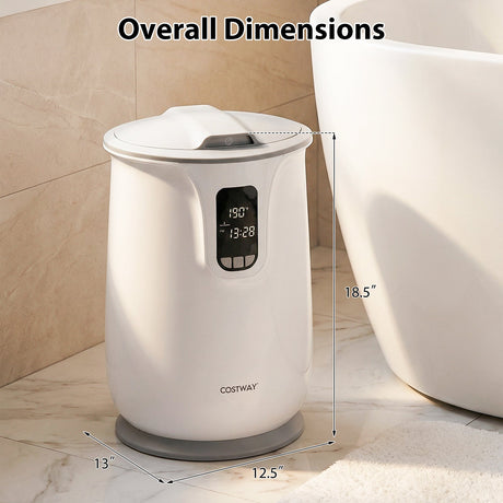 Calentador de Toallas de Manta Grande de 20 L para Baño con 3 Niveles de Calor-Blanco