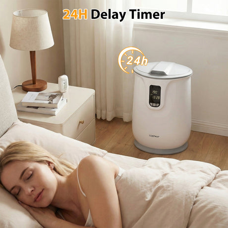 Calentador de Toallas de Manta Grande de 20 L para Baño con 3 Niveles de Calor-Blanco