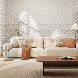 Paquete de 20 paneles de pared 3D con patrones decorativos de diamante - Blancos