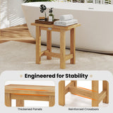 20 inch Teak Shower Bench Waterproof Shower Stool for Shaving Legs