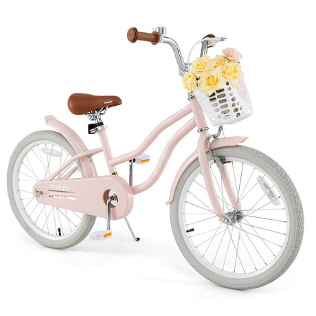 Bicicleta infantil de 20 pulgadas con pata de cabra para niños y niñas