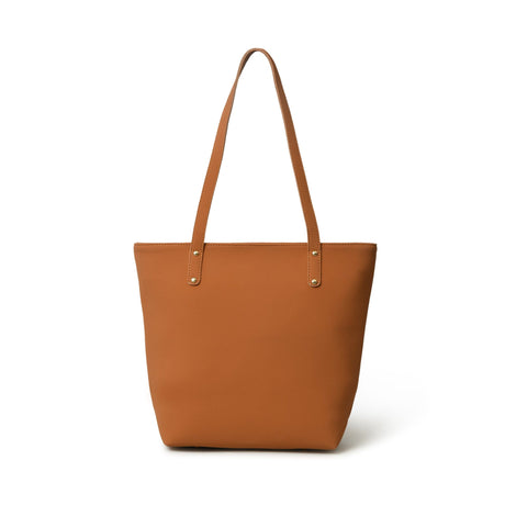 Bolso tote de cuero vegano Era - Marrón tostado