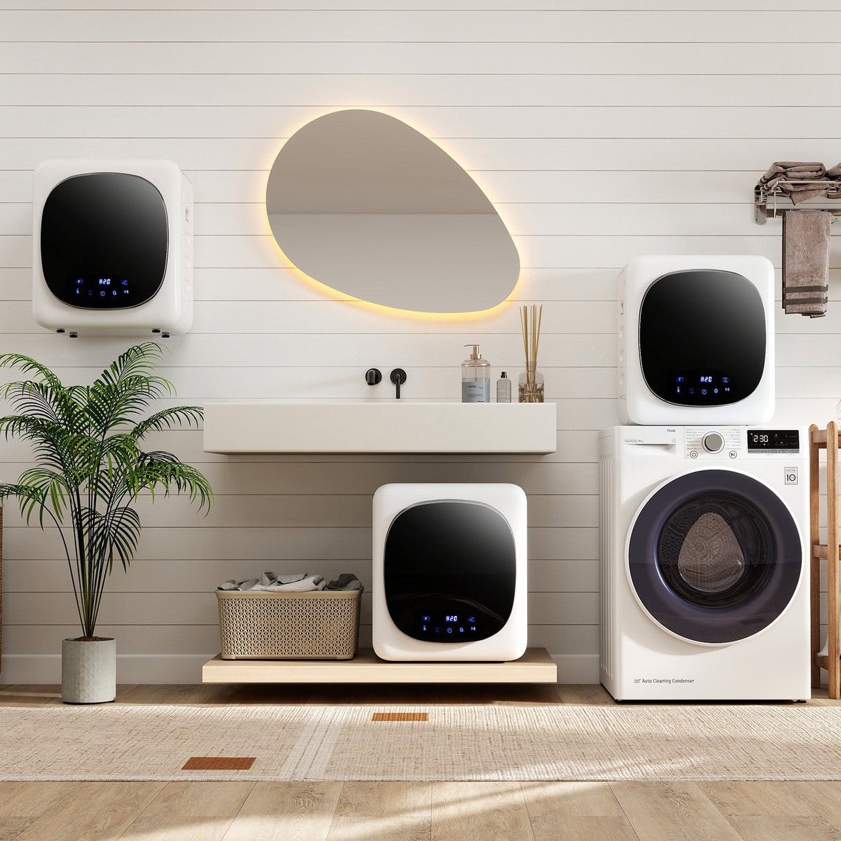 Secadora de ropa portátil Máquina de secado compacta Secadora de ropa eléctrica de 800W