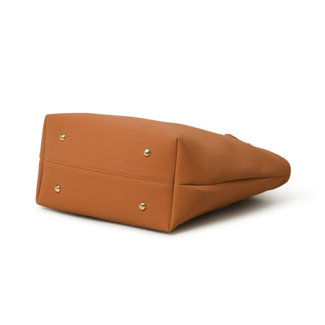 Bolso tote de cuero vegano Era - Marrón tostado